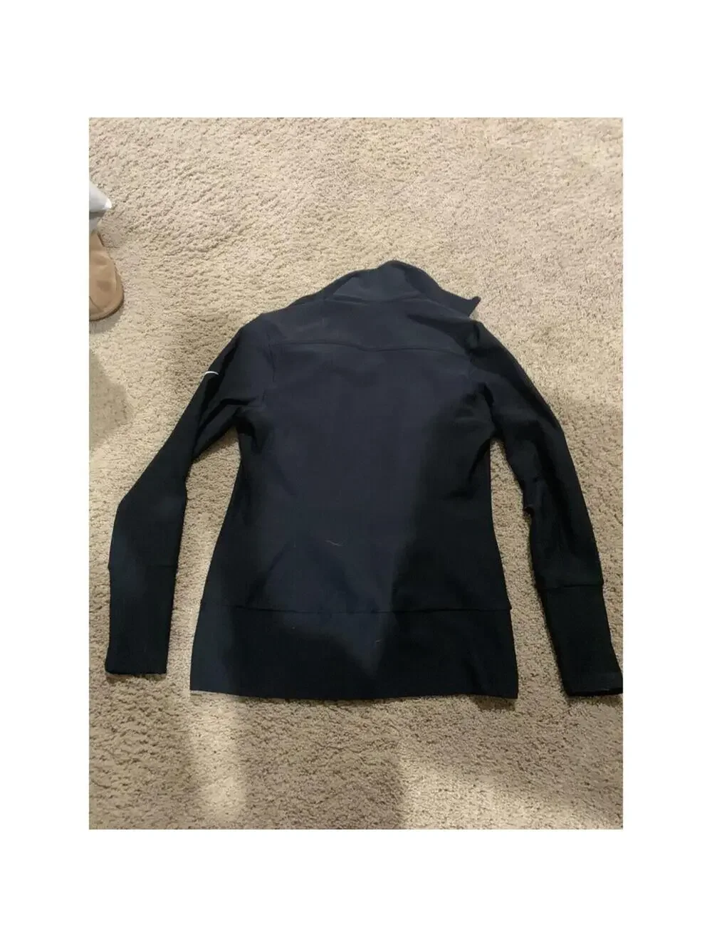 Women's NIKE full zip athletic jacket black S SMALL long sleeve